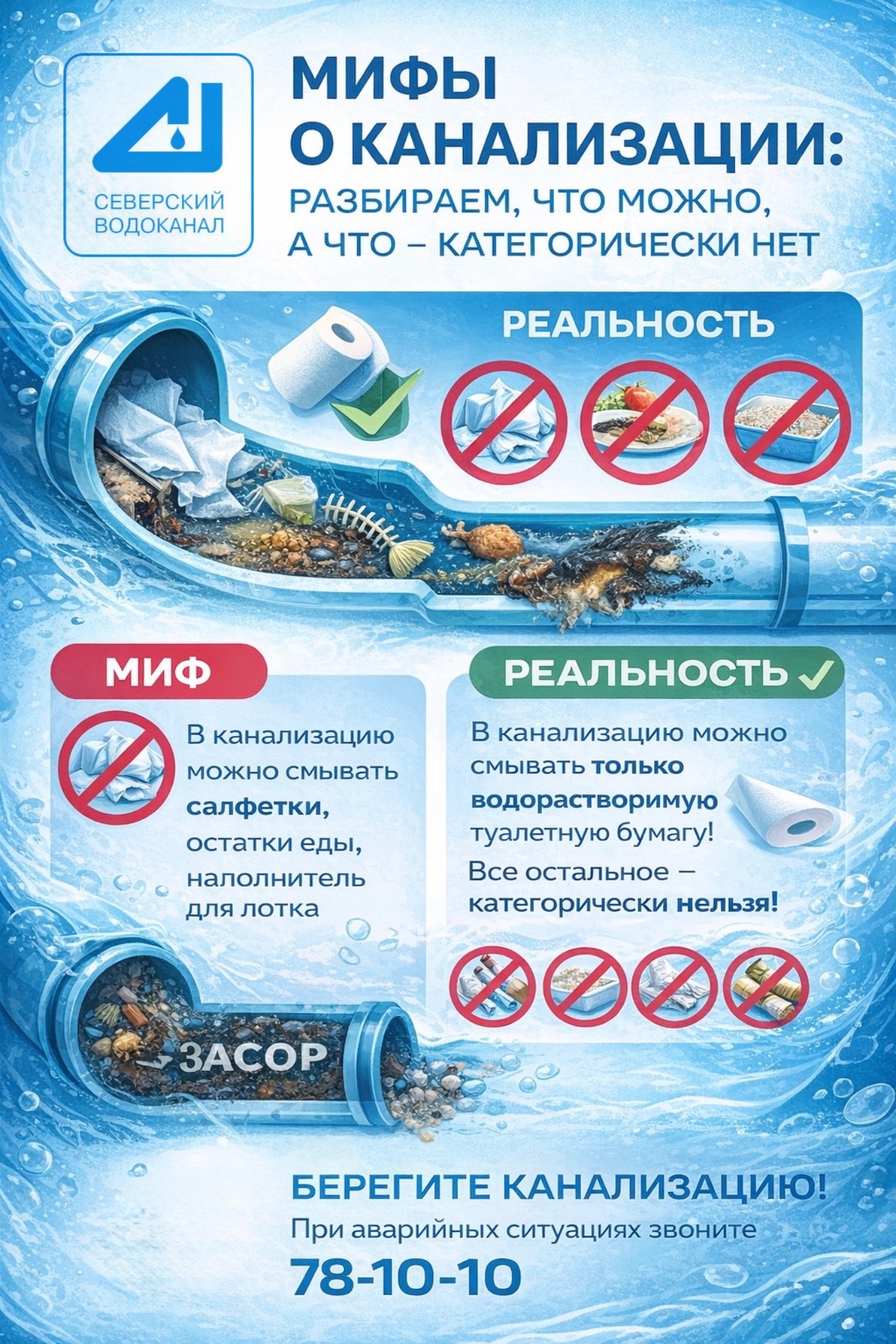 Мифы о канализации: разбираем, что можно, а что – категорически нет.